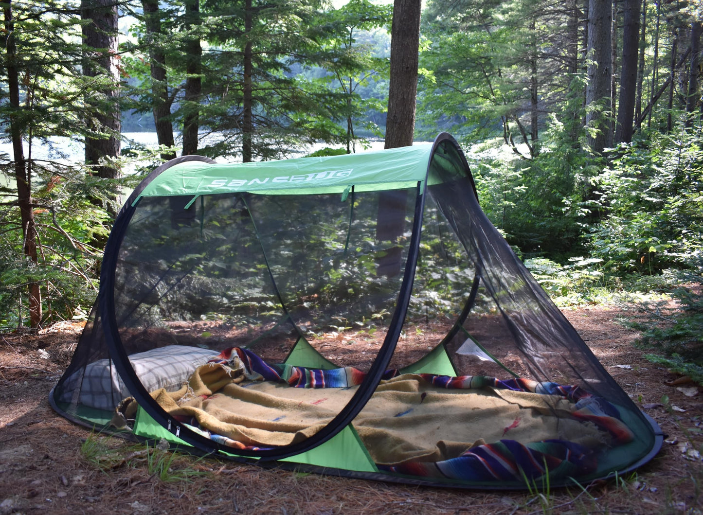 SANSBUG Screen Tent (Instant Pop up, Strong No-See-um Mesh, Durable Tarp Floor)