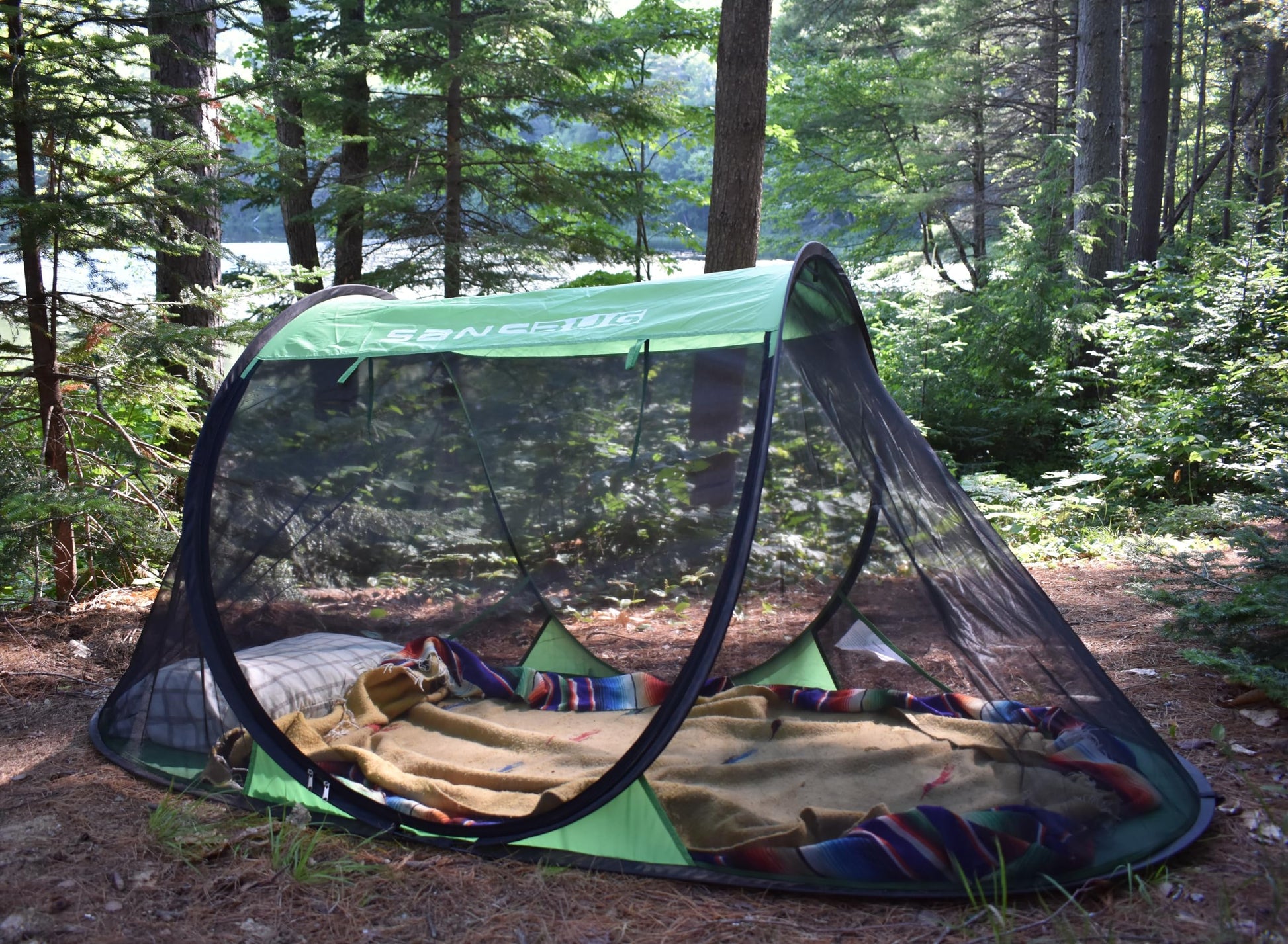 SANSBUG Screen Tent (Instant Pop up, Strong No-See-um Mesh, Durable Tarp Floor)