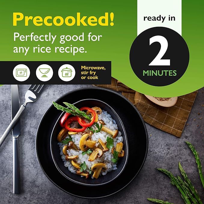 SKINNY PASTA Healthy Konjac Shirataki Rice, Low Carb, Keto, Vegan, Sugar-Free, Gluten-Free, 6 Pack