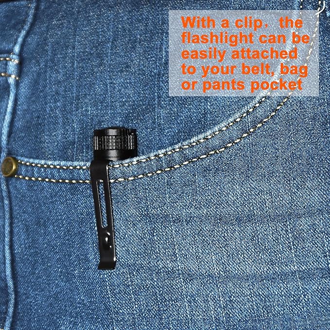 Beieverluck 10 Pack Small Mini Flashlights, Pocket Flashlight Penlight with Clip, Tactical Pen Light for Camping Outdoor Emergency Inspection Fathers Gifts for Dad Husband