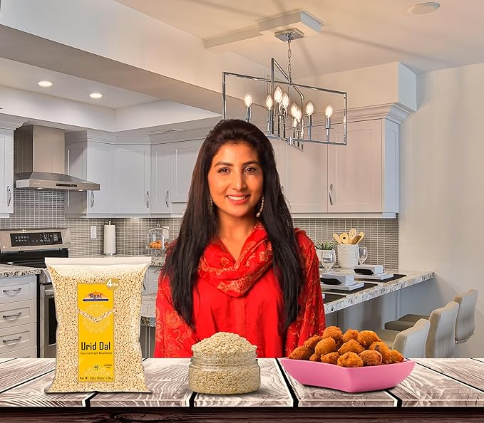 Rani Urid/Urad Dal (Split Matpe Beans Skinless) Indian Lentils 64oz (4lbs) 1.81kg Bulk ~ All Natural | Gluten Friendly | Non-GMO | Kosher | Vegan | Indian Origin