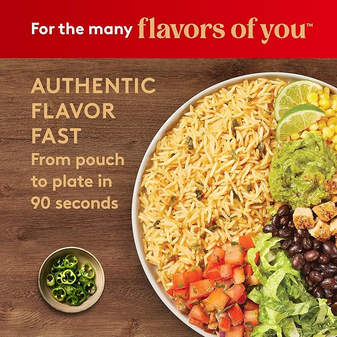 Royal White Queso & Jalapeno Basmati Rice - Ready to Heat Basmati Rice - (4 Pack) 8.5 oz Microwaveable Pouch