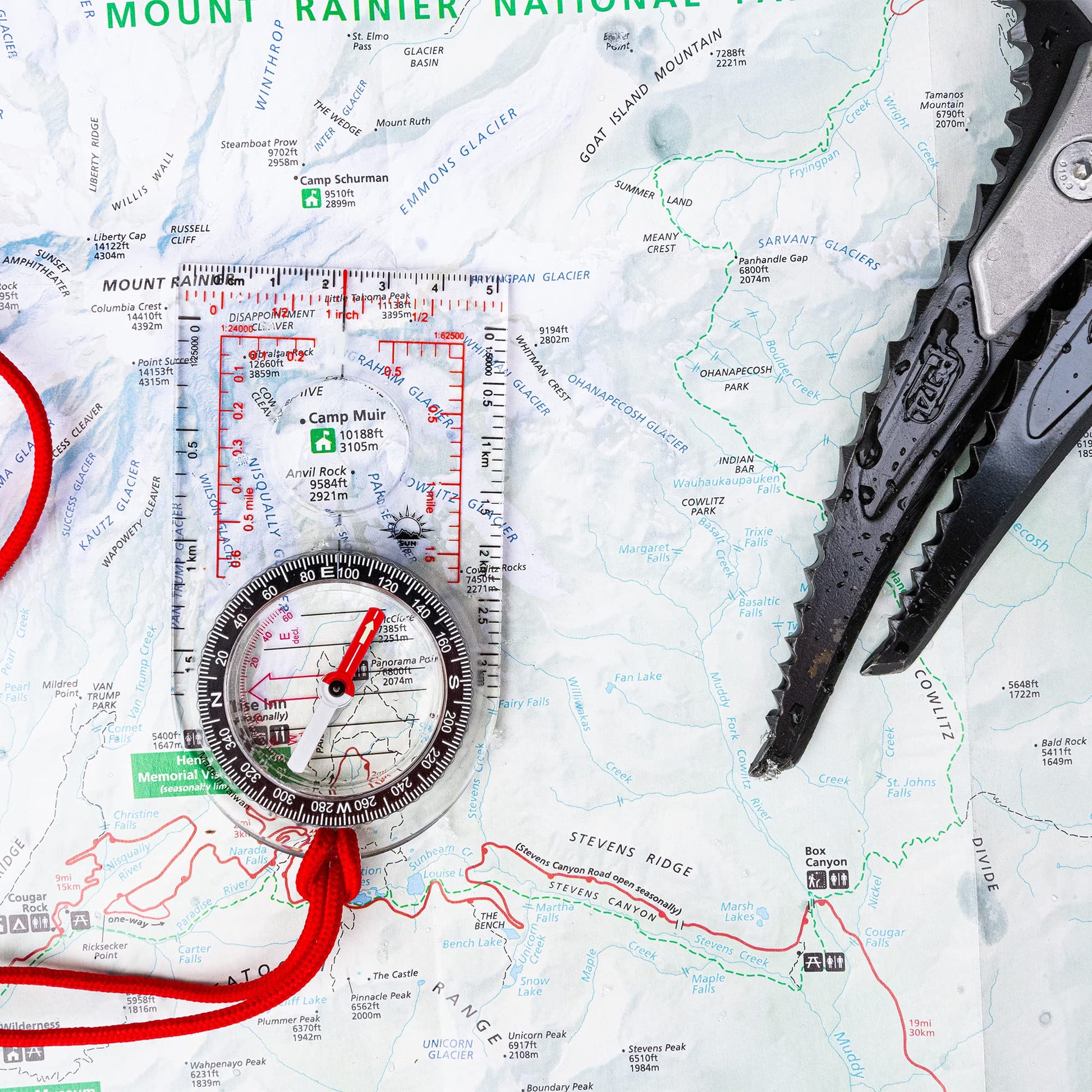 Sun Company ProMap - Ultra Lightweight Baseplate Map Compass with Declination Scale - Accurate