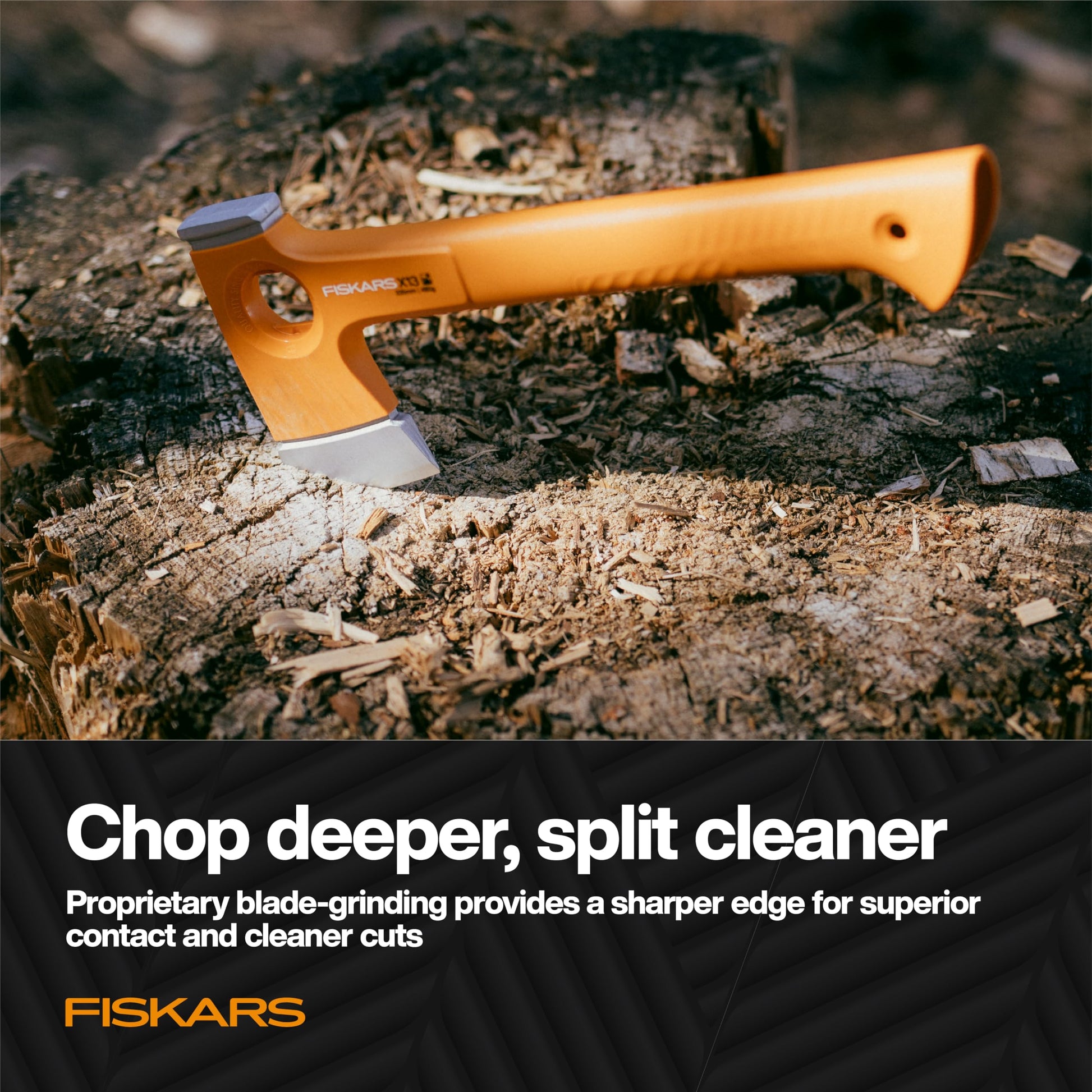 Fiskars X13 Ultralight Hiking Axe 13", Camping Hatchet, Forged Steel Blade