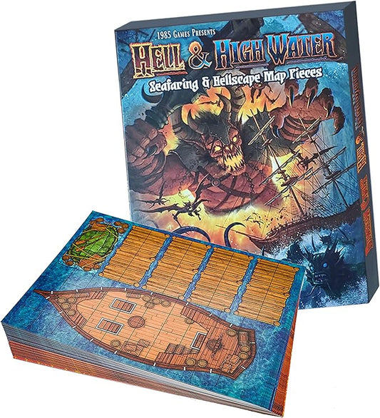 Dungeon Craft Hell & Highwater Game, Loose Leaf Inside a Custom Box, Water Resistant, Dry Erase by 1985 Games