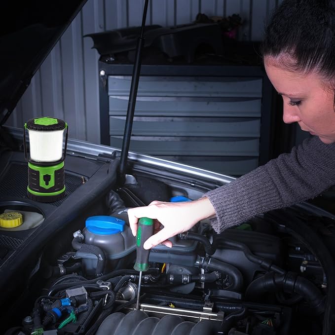 Blazin Bolt Rugged USB Rechargeable Lantern | 6000mAh Power Bank | 400 Lumen | 400 Hours of Light | 6 Modes | Camping, Emergency, Power Outage, Storm, Blizzard, Hurricane Survival