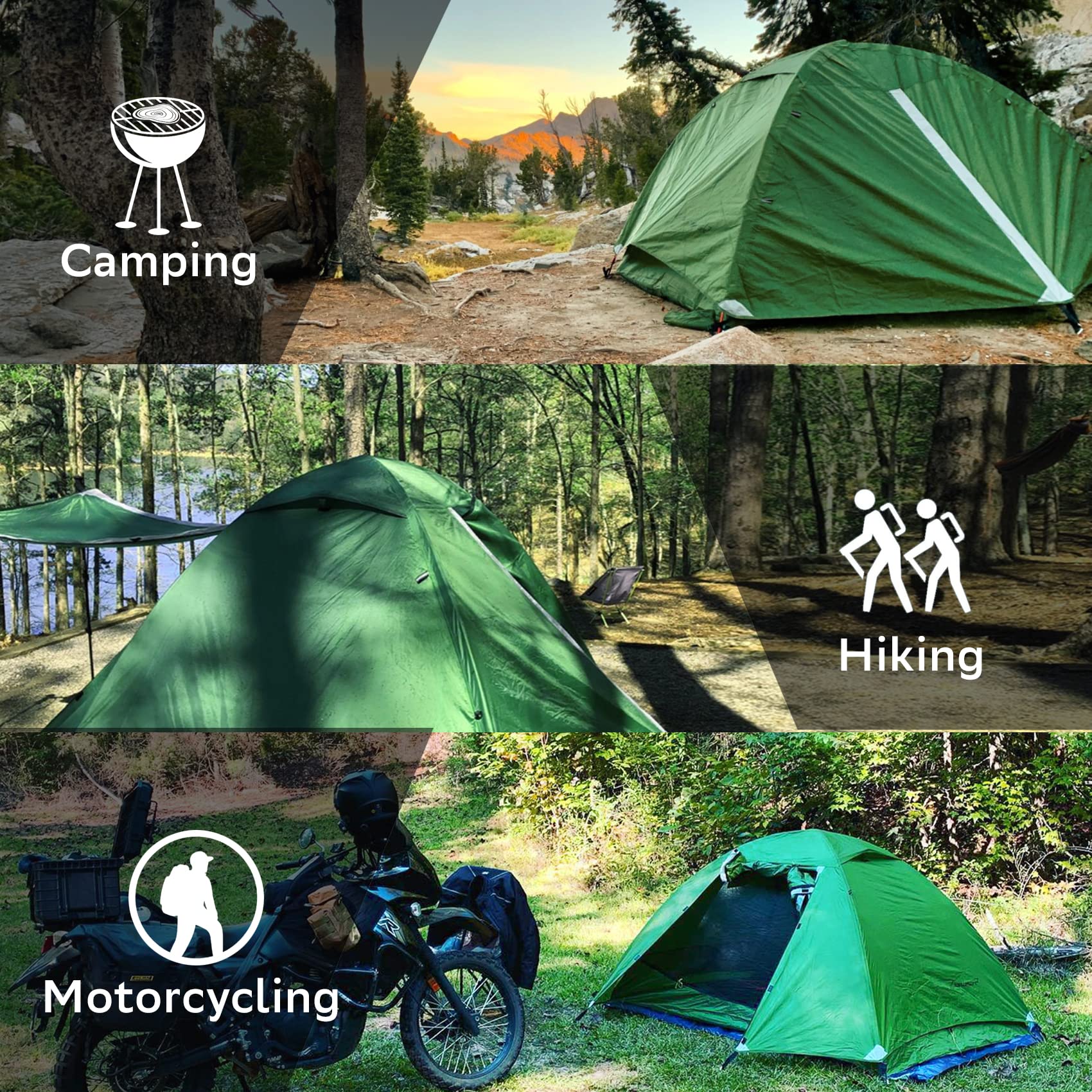 Clostnature 2 Person Lightweight Backpacking Tent, Camping Tent