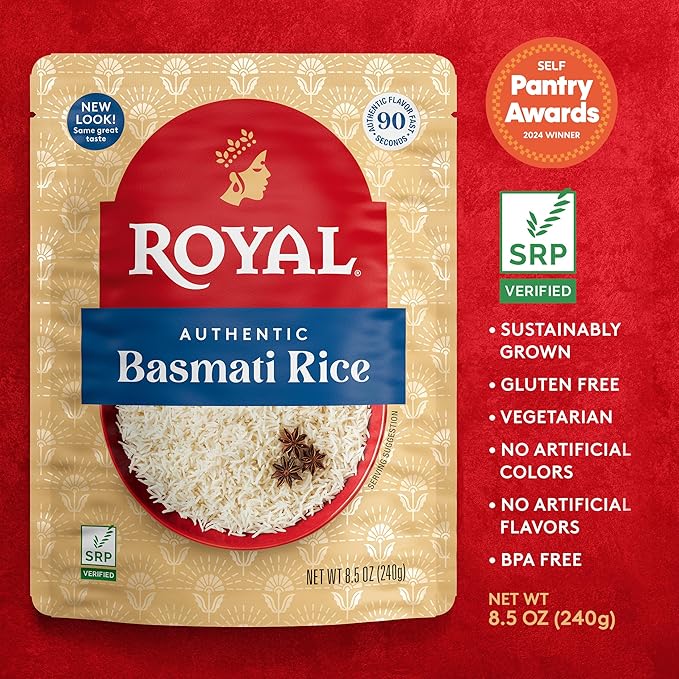 Royal Ready to Heat White Basmati Rice (8.5oz, Pack of 6)