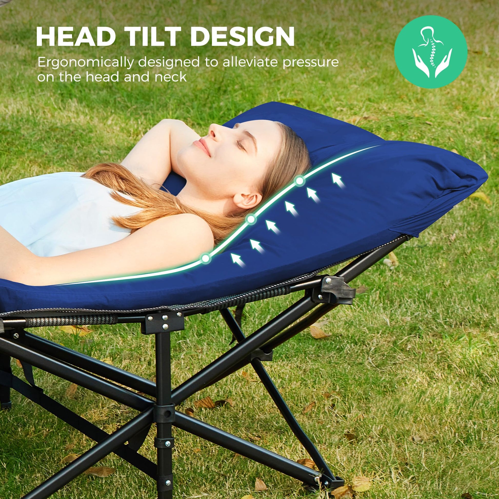 JEAREY Camping Cot for Sleeping 28" Extra Wide, Heavy-Duty 1200D Oxford Foliding Cots for Adults