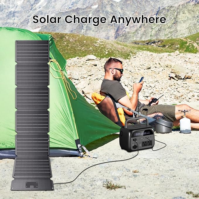 54W Portable Solar Panel - Foldable Solar Charger for Power Bank Phone Laptop for Camping Hiking RV Trip