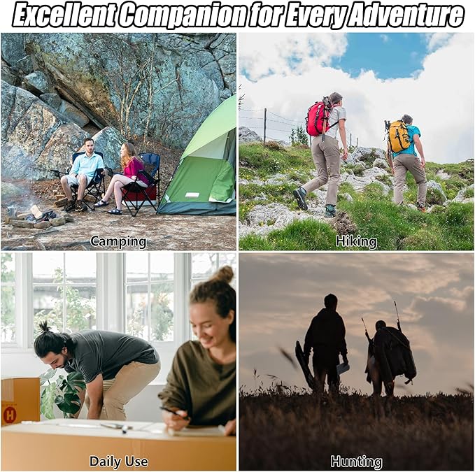 FLISSA Pocket Folding Knife, 3.2??D2 Blade G10 Handle EDC Knife with Button Lock and Pocket Clip for Hunting, Camping, Survival, Outdoor Activities(Black)