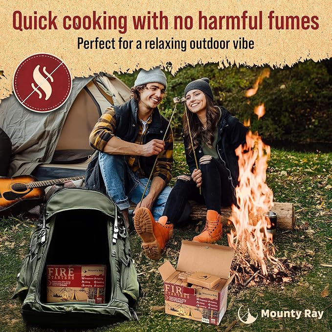 100 pcs Fire Starters for Campfires ??Waterproof??All-Weather Fire Starters ??for Indoor & Outdoor Use