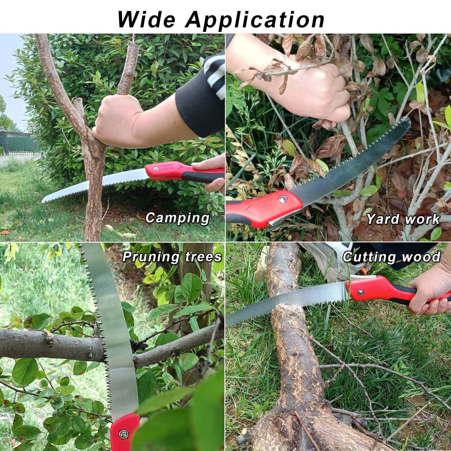 WEIMELTOY 10 Inch Pruning Saw Heavy Duty Folding Saw Camping Saw SK5 Blade