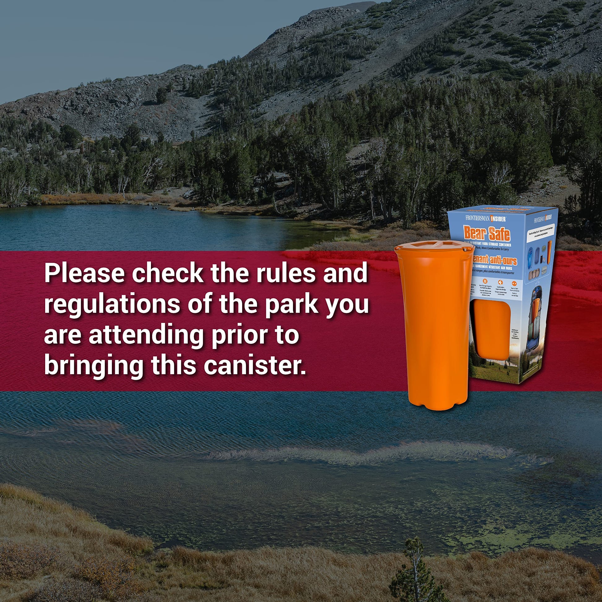 SABRE Frontiersman Bear Safe Food Storage Container, 11.86-Liter Storage Capacity, Locking Lid