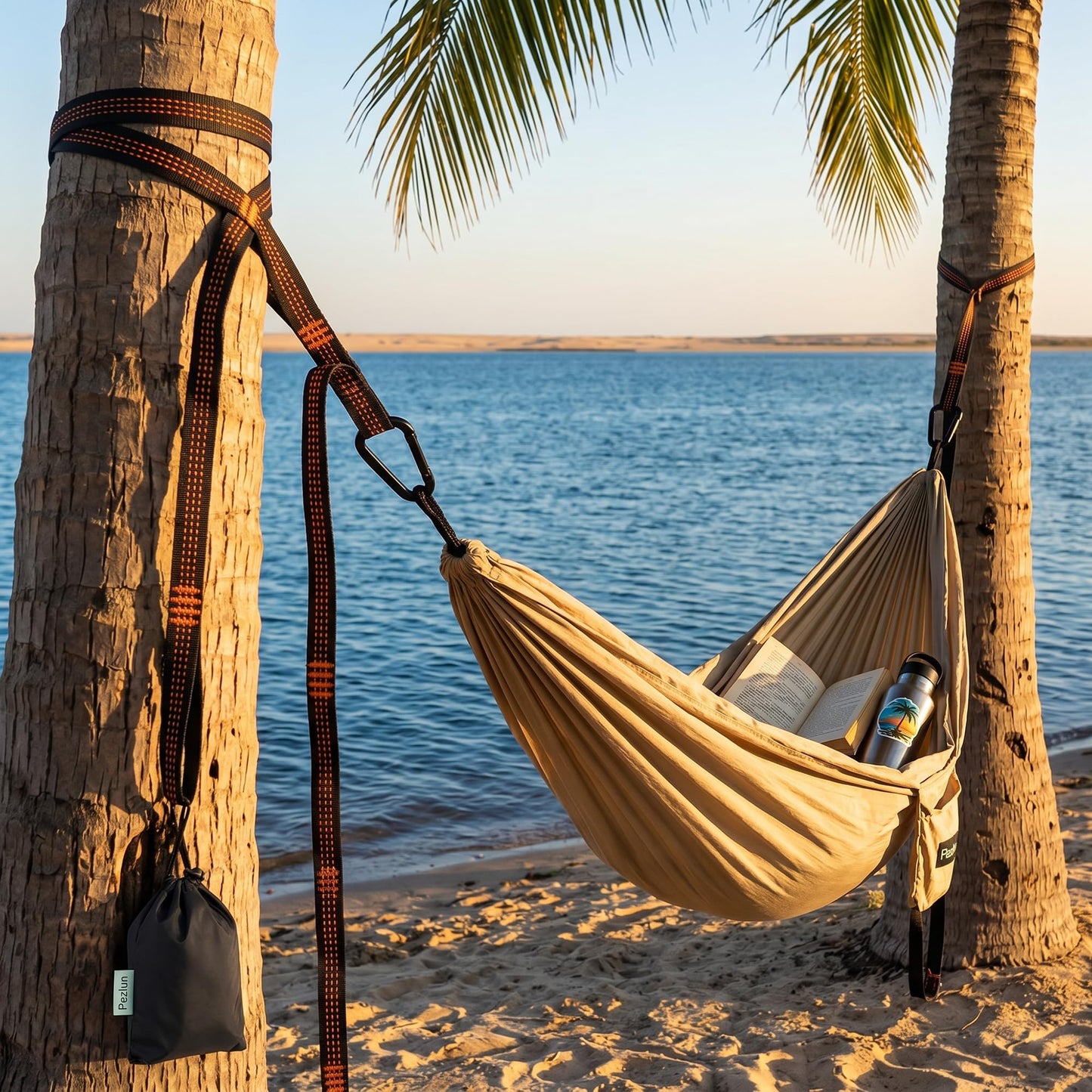 Pezlun Hammock Tree Straps Tree Swing Straps Kit Best 6.6 FT Holds 1320 LBS 5+1 Adjusting Ring