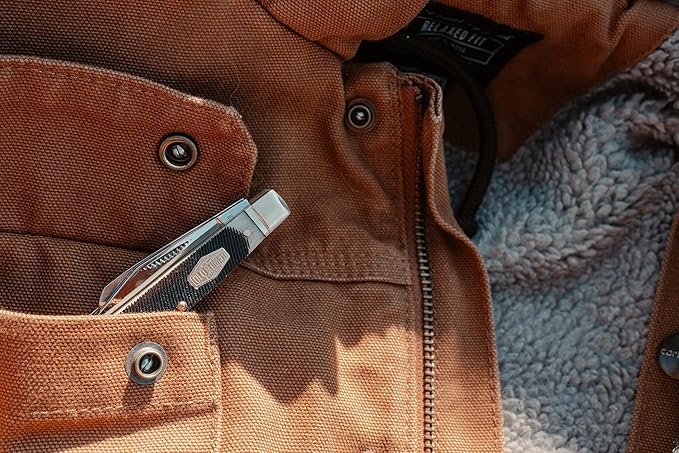 Old Timer 34OTB Genuine Bone Middleman 5.6in S.S. Traditional Folding Pocket Knife with 2.4in Clip Point and Bone Handle for Hunting, Camping, EDC, and Outdoors