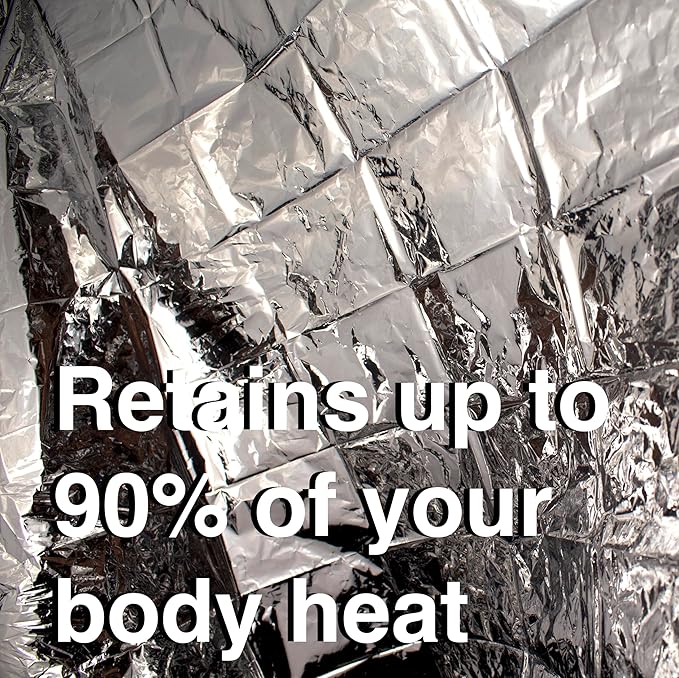 Kemp USA Emergency Mylar Blanket - Pack of 25, Lightweight Multipurpose First Aid Blanket, Used by US Customs & Border Patrol for Survival Gear and Supplies, Ideal for Bug Out Bag & Emergency Kit