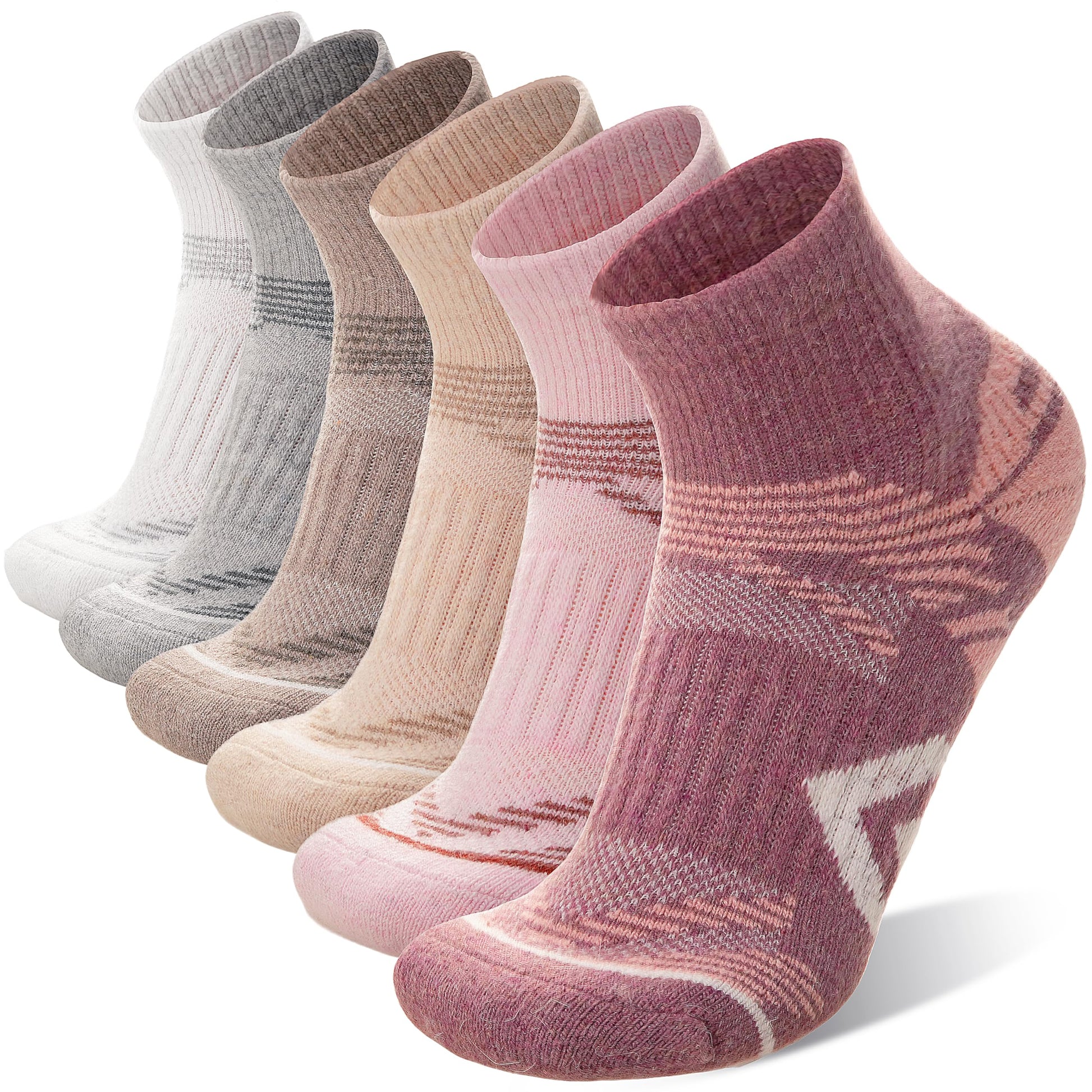 ANTSANG Merino Wool Quarter Ankle Hiking Running Socks for Women Men