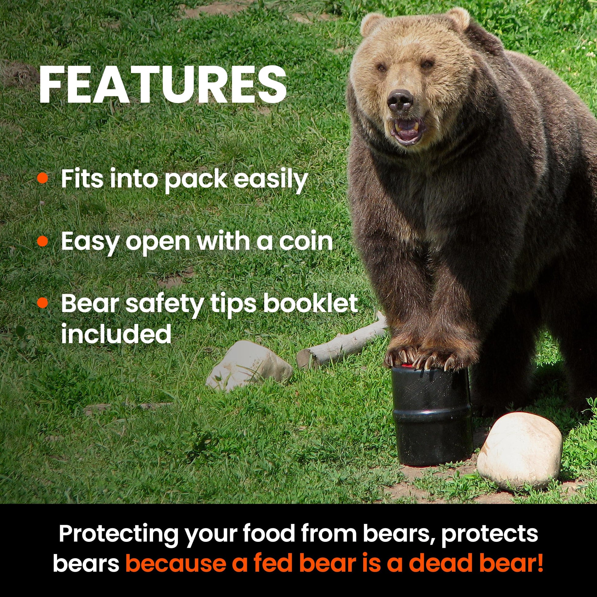 UDAP Bear-Resistant Food Canister – IGBC Approved Lightweight Bear-Proof Container for Backpacking