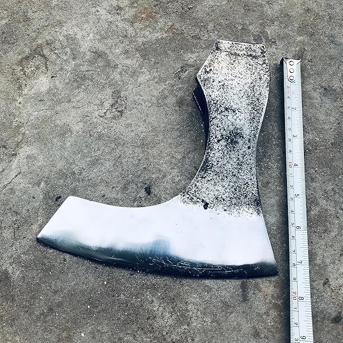 WHS201 Viking Axe Head, Custom Hand Forged Viking Axe Real Head, Tomahawk Viking Hatchet Beared Camping Axe Blade, 5160 HIGH Carbon Steel Blade, Viking Gift for Him - Christmas Gift (Viking)