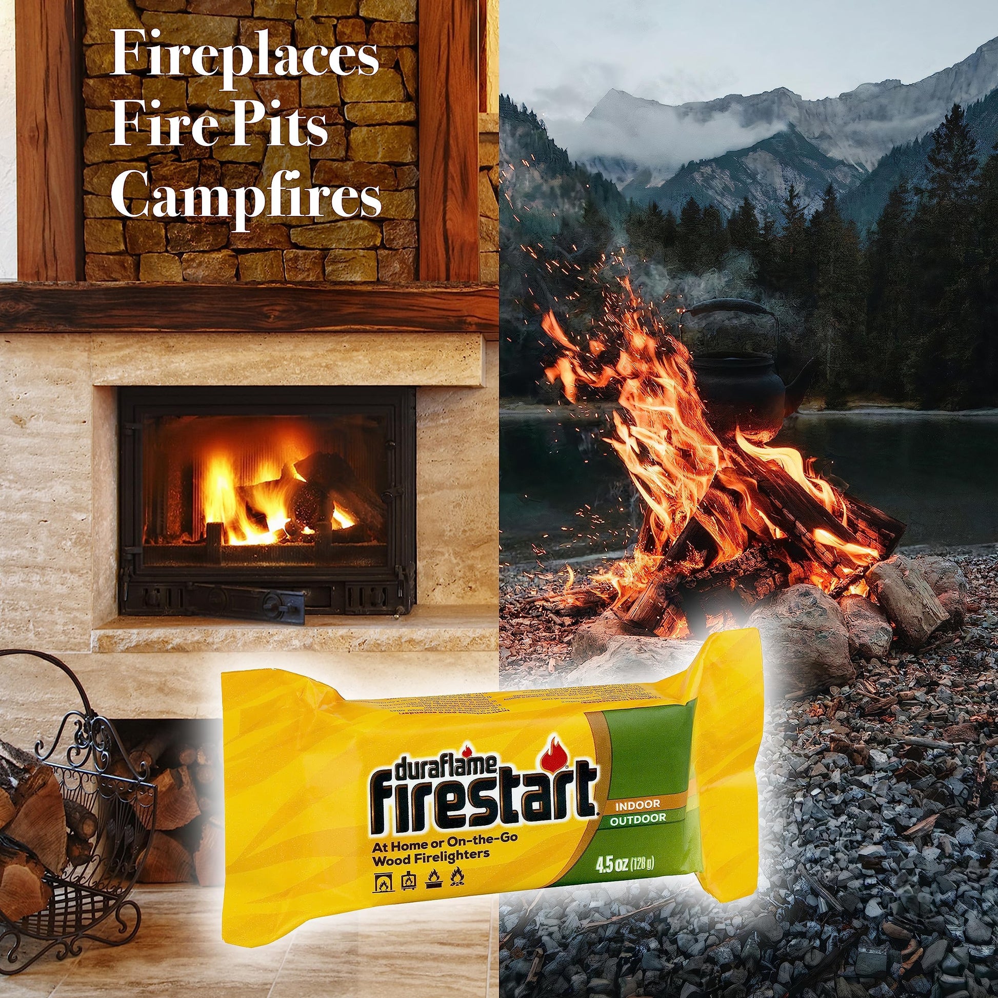 Duraflame Fire Starter for Indoor and Outdoor Use - Quick Ignition Logs for BBQ, Fireplace, Fire
