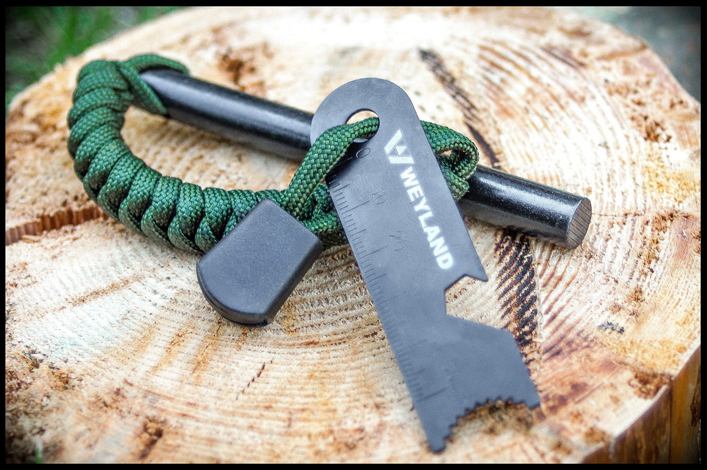 WEYLAND Bushcraft Fire Starting Kit - Ferro Rod & Magnesium Fire Starter