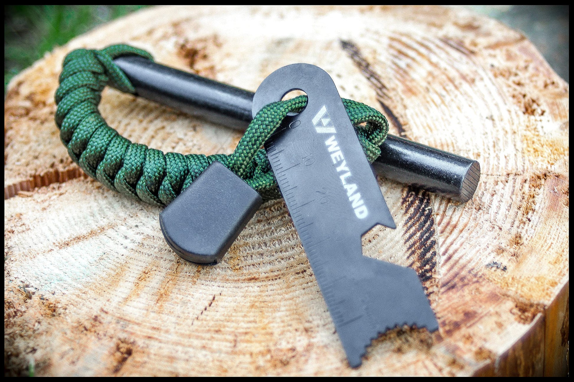 WEYLAND Bushcraft Fire Starting Kit - Ferro Rod & Magnesium Fire Starter