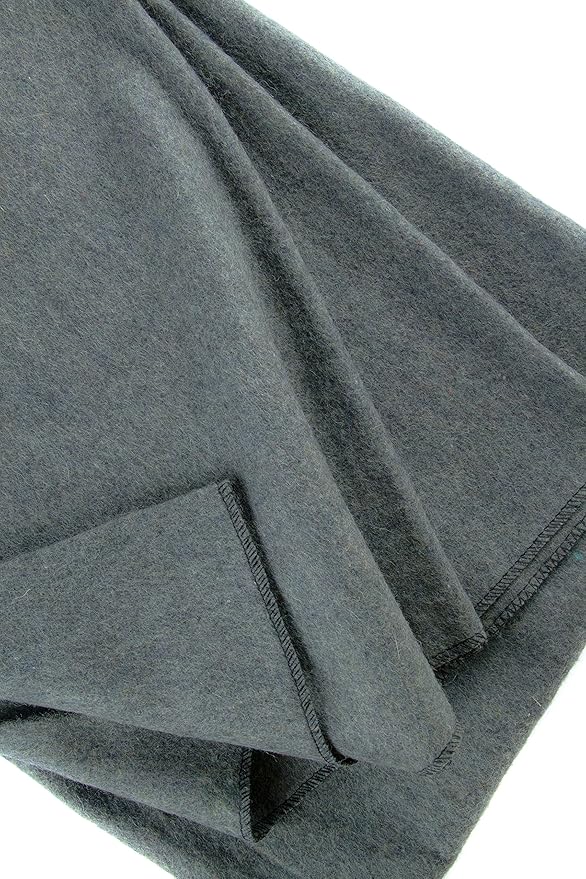 SE Grey 64" x 84" 4-lb. Warm Blanket with 80% Wool - BI64847GR