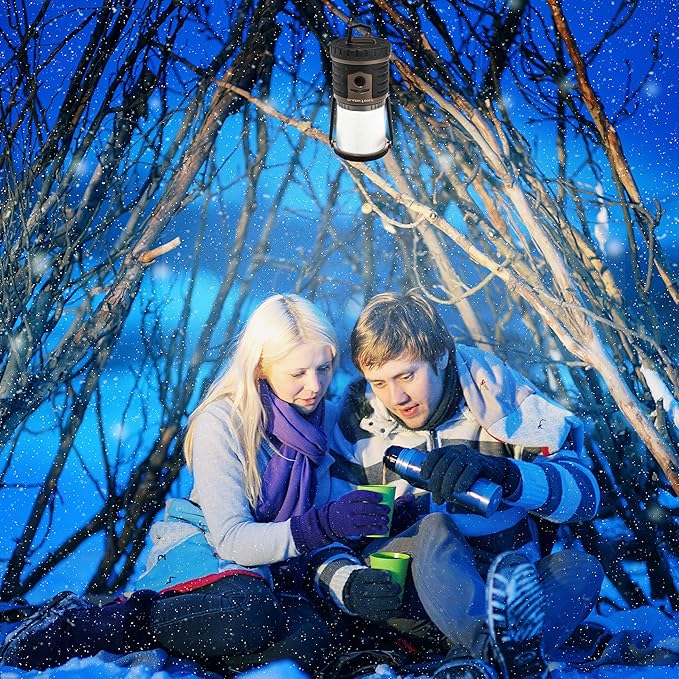 Blazin Bolt Rugged USB Rechargeable Lantern | 12000mAh Power Bank | 600 Lumen | 500 Hours of Light | 6 Modes | Camping, Emergency, Power Outage, Storm, Blizzard, Hurricane Survival