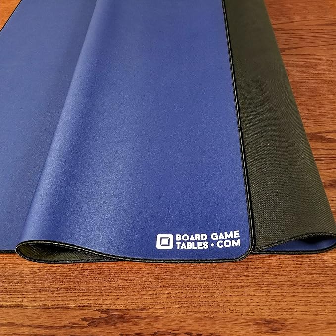 Board Game Playmat [3'x5'/Thick Super Cushioned/Stitched Edge/Water Resistant] with Carrying Case - for Tabletop Board Games, Card Games, RPG Games (Medium, Blue)