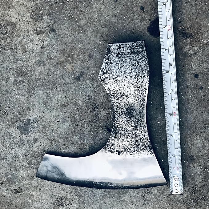 WHS201 Viking Axe Head, Custom Hand Forged Viking Axe Real Head, Tomahawk Viking Hatchet Beared Camping Axe Blade, 5160 HIGH Carbon Steel Blade, Viking Gift for Him - Christmas Gift (Viking)