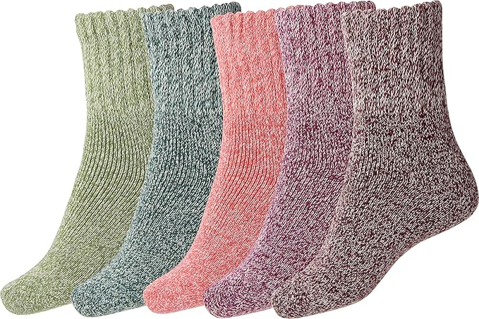 BomKinta Boot Socks for Women Winter Solid Thick Warm Socks Cozy Crew Socks Christmas Gift