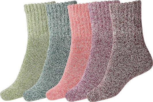 BomKinta Boot Socks for Women Winter Solid Thick Warm Socks Cozy Crew Socks Christmas Gift
