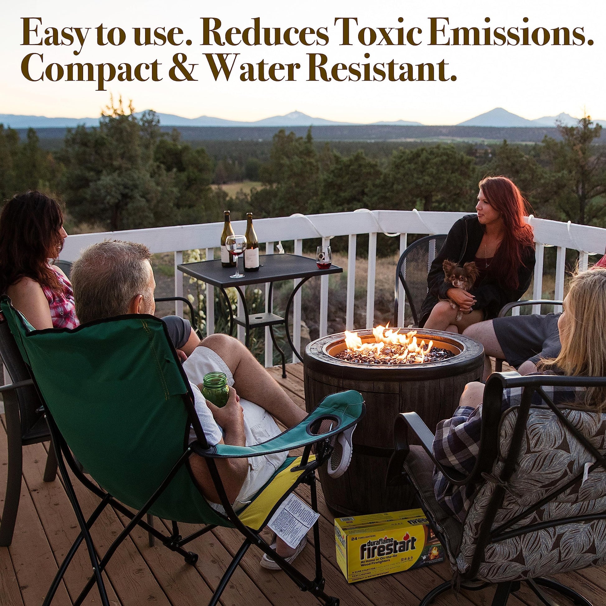 Duraflame Fire Starter for Indoor and Outdoor Use - Quick Ignition Logs for BBQ, Fireplace, Fire