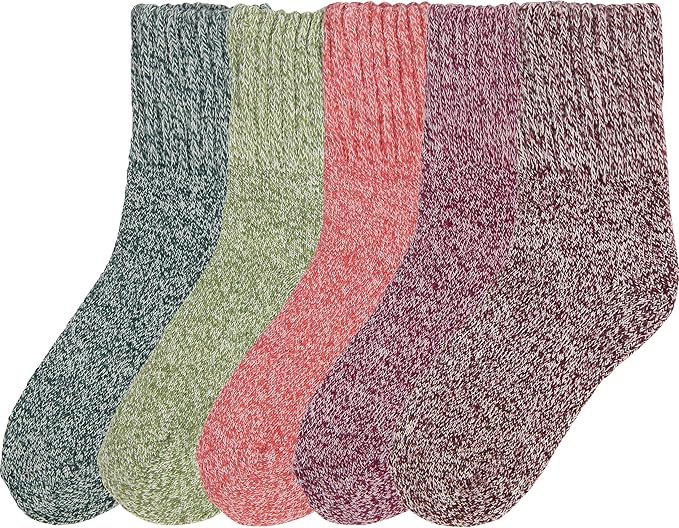 BomKinta Boot Socks for Women Winter Solid Thick Warm Socks Cozy Crew Socks Christmas Gift
