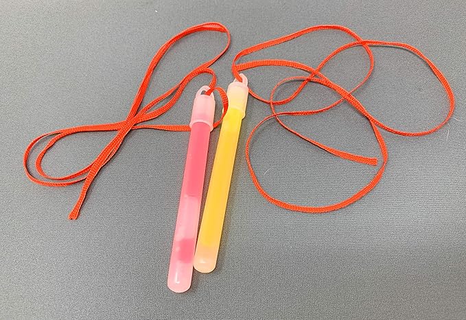 Bulk 120 Piece 4" Glow Stick with Cord Assortment - Ideal For Halloween, New Years Eve, Dances or Emergencies