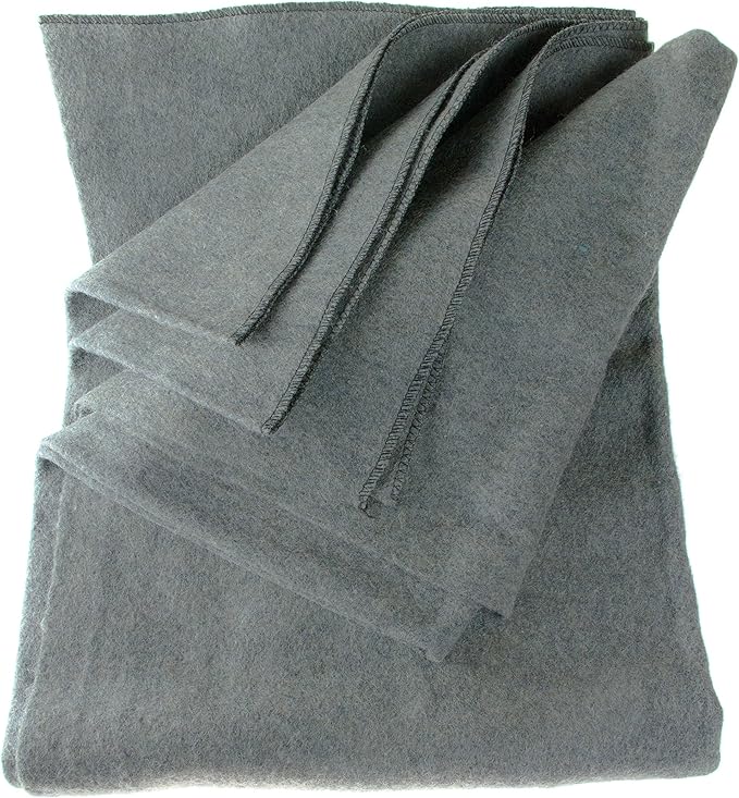 SE Grey 64" x 84" 4-lb. Warm Blanket with 80% Wool - BI64847GR