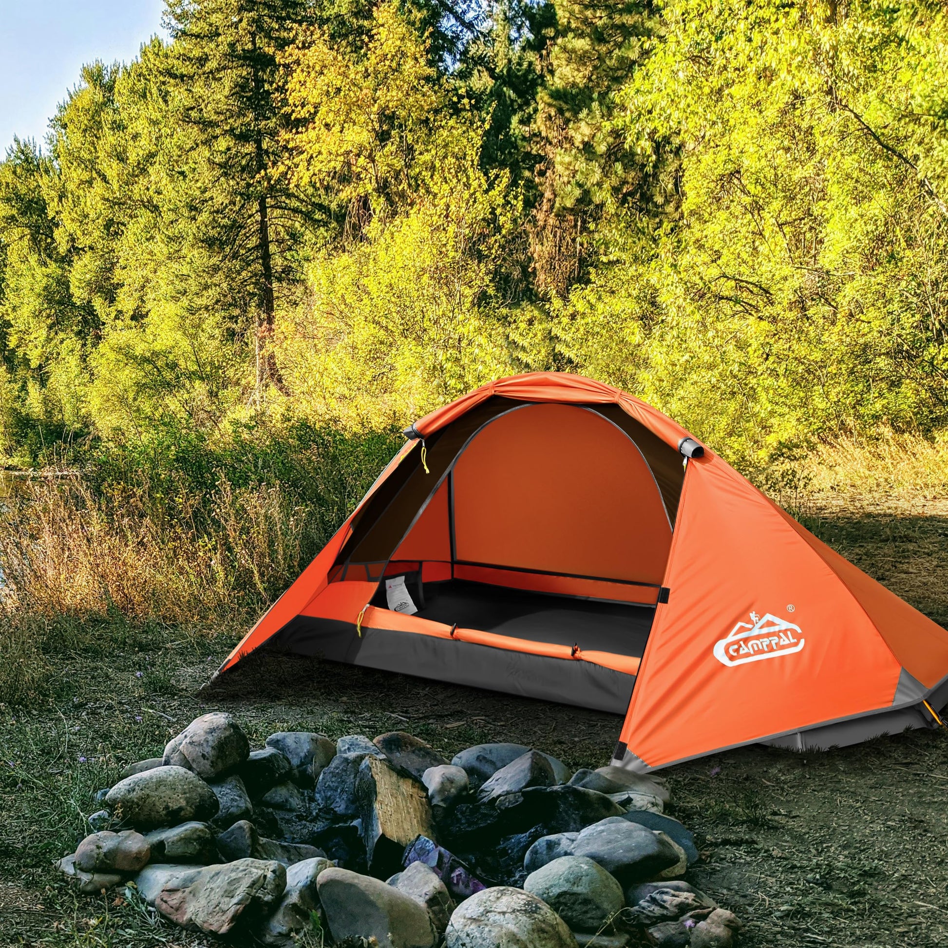 camppal 1 Person Tent for Camping Hiking Mountain Hunting Backpacking Tents 4 Season Resistance to