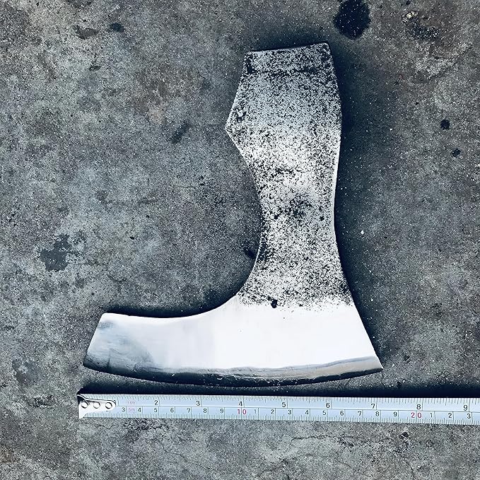 WHS201 Viking Axe Head, Custom Hand Forged Viking Axe Real Head, Tomahawk Viking Hatchet Beared Camping Axe Blade, 5160 HIGH Carbon Steel Blade, Viking Gift for Him - Christmas Gift (Viking)