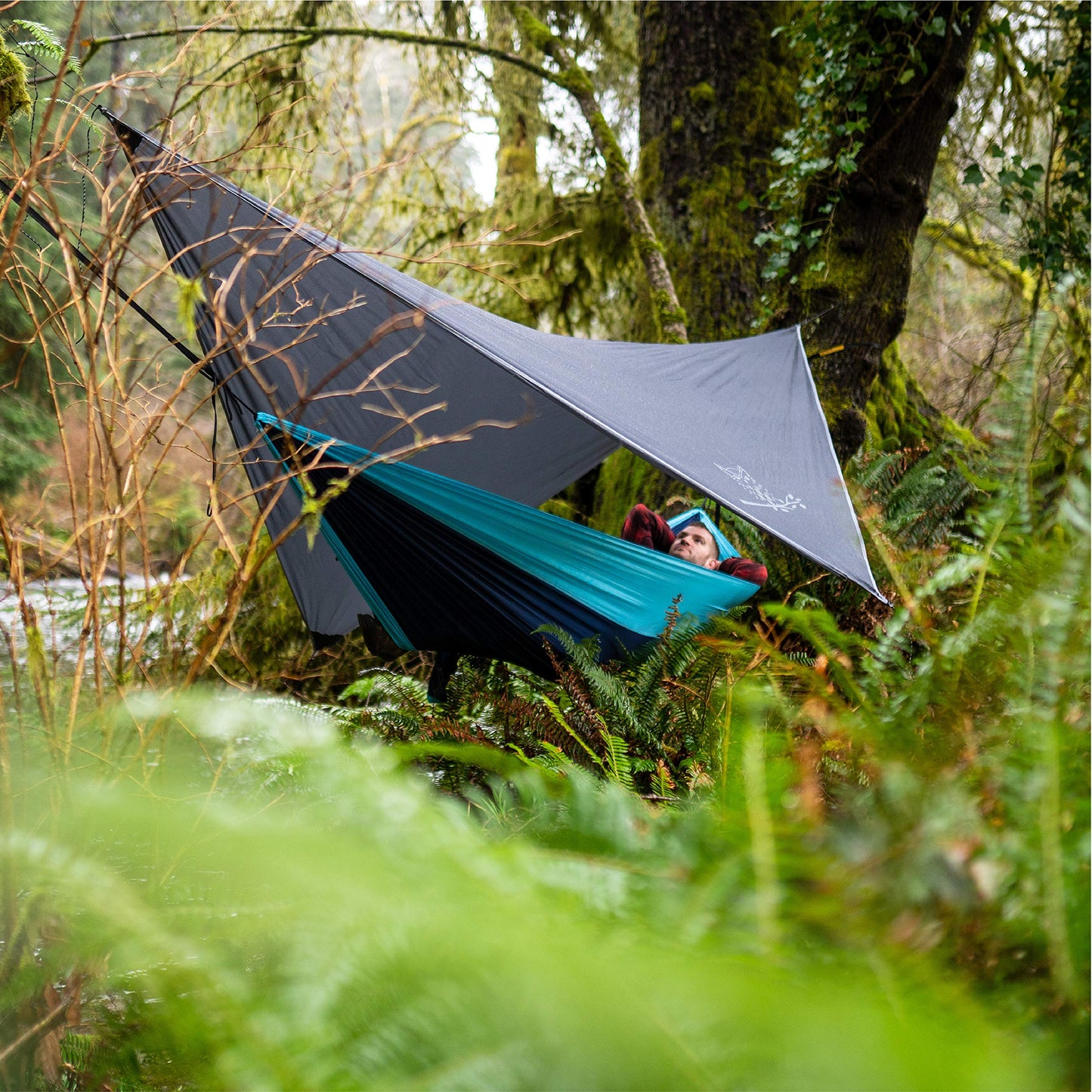 Wise Owl Outfitters Hammock Rain Fly – Waterproof Camping Tarp Cover with Tent Stakes & Carry Bag