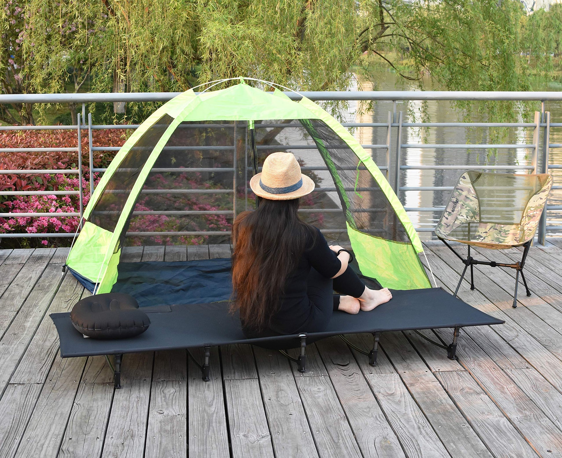 MARCHWAY Ultralight Folding Tent Camping Cot Bed, Portable Compact for Outdoor Travel, Base Camp